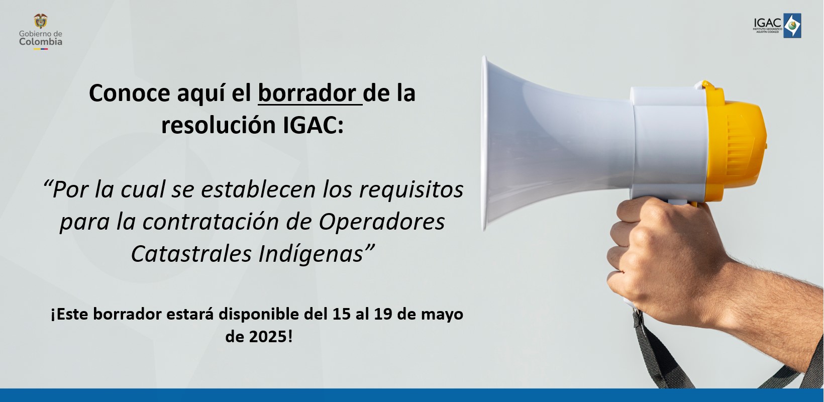 Conoce aquí el borrador de la resolución IGAC “Por la cual se establecen los requisitos para la contratación de Operadores Catastrales Indígenas”