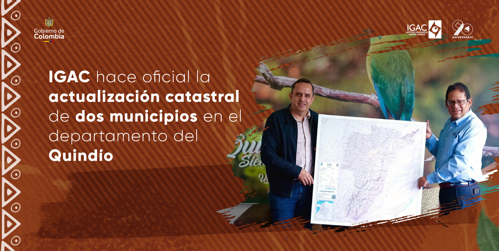 IGAC hace oficial la actualización catastral de  dos municipios en el departamento del Quindío