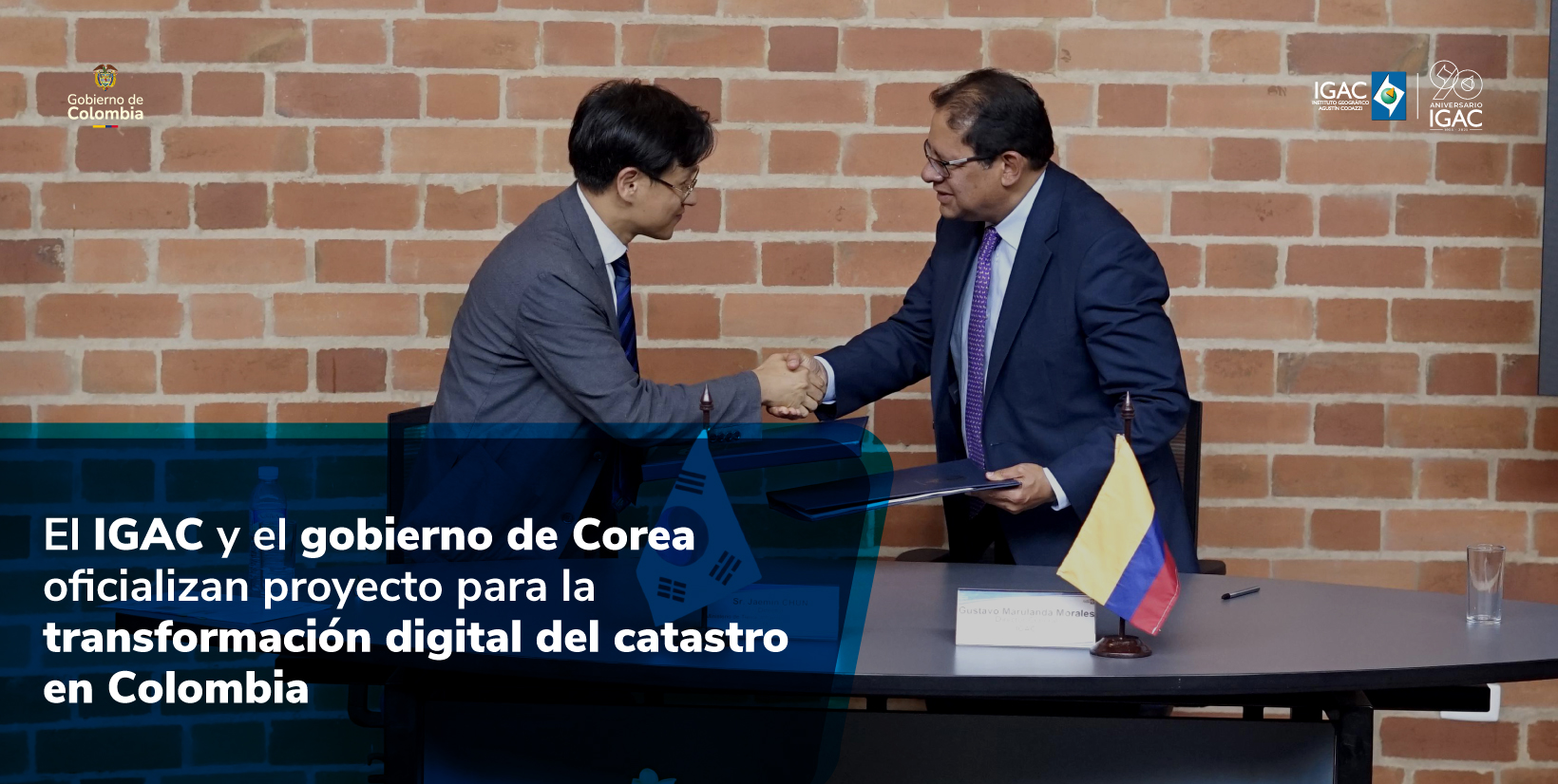 El IGAC y el gobierno de Corea oficializan proyecto para la transformación digital del catastro en Colombia